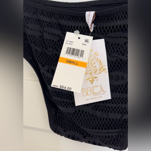 BECCA Women’s Crochet Hipster Bikini Bottom Sz S - Picture 5 of 5